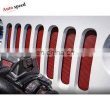 Red Aluminum Mesh Grill Inserts For Jeep Wrangler JK thumbnail-1