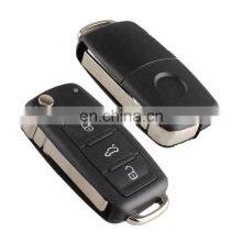 3 Buttons Flip Remote Smart Car Key Case Shell Cover Fob For Volkswagen VW Jetta Golf Passat Beetle Polo Bora thumbnail-2