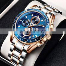 LIGE 8931 Men Quartz Watch Fashion Waterproof Calendar Diver Watches Men Wrist Top thumbnail-3