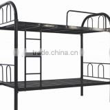 (DL-B1) High quality heavy duty design powder coated steel metal bunk bed price/metal iron bed / two floor metal bed in black