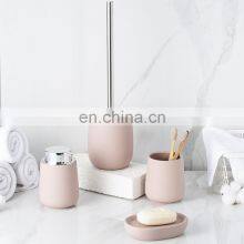 Luxury Family Creative Bathroom Accessories Set Polyresin Soap Dispenser Toothbrush Holder Tumbler Soap Dish Toieltbrush Holder thumbnail-5