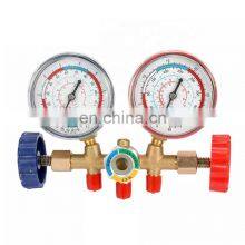 CT-536 B Brass Manifold Gauge Set HVAC Refrigeration System Auto Air Conditioner AC Charging R134A R22 R12 ac Charging Hose thumbnail-4