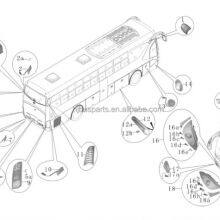 Higer Auto Parts Bus Light Rear Auto Lighting Systems 7US1-73200-E LED Original Taillamp thumbnail-6