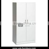 WD-019 Wood Hotel Furniture White Paint Wardrobe Modern thumbnail-1