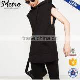 New Style Men's Blank Pullover Black Sleeveless Hoodies thumbnail-1