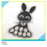 Iron on Glass Rhinestone Applique Hotfix Rhinestone Mix Black Hair Owl Patch 12x13cm thumbnail-2