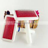 Pet Comb Hairdressing White Balloon Modelling Plastic Handle Gilling Dog Brush thumbnail-2