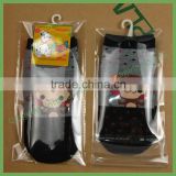 Wholesale Custom Printed Transparent OPP Self Adhesive Plastic Bag for Socks with Hanger Hole