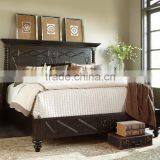American Modern Design Solid Wood Bed and Nightstand King Size Bed Quality Choice thumbnail-1
