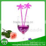 180mm palm tree plastic stirrers for drinks