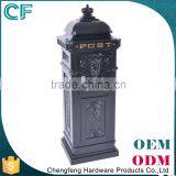 The Most Popular Style In Europe Die Casting Aluminiun Freestanding Usa Black Letter Box From China thumbnail-2