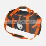 Black 600D Duffel Bag With Orange Trim thumbnail-1