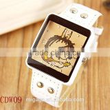 Best quality rabbit pattern dial watch cartoon leather square watch