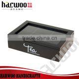 Brown Matte Effect Wooden Tea Box,6 Compartments Tea Box,custom Tea Box thumbnail-5