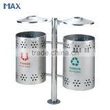 Round Mesh Pole Dustbin for Park thumbnail-1
