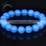 8mm wholesale blue agate beads bracelet
