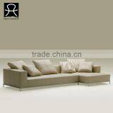HANM New Design Leather Sectional Sofa Sets With Metal Frame Modern Furniture thumbnail-1