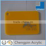 High Gloss Yellow Color Cell Cast Acrylic Sheet