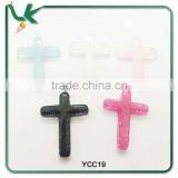 Christmas Halloween Cabochons Cross Flatback Resin Beads With Glitter Powder Kids DIY Crafts MIX IN STOCK thumbnail-1