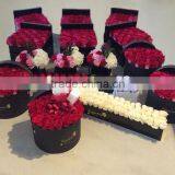 High Quality Black Round Flower Boxes With Ribbon thumbnail-5