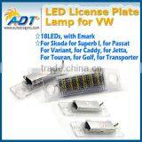 Canbus Error Free Super White License Plate Lamp for VW for Skoda With Emark