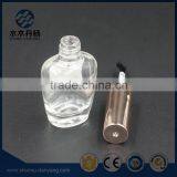 Flat Clear Cap With Brush Glass Nail Polish Bottle thumbnail-6