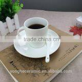 220cc Super White Porcelain Tea Cup and Saucer