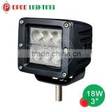 3" Square 18W Led Work Light, 4x4 Offroad Truck Tractor 18W Led Work Light