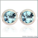 Circle Full crystal diamond metal alloy earrings
