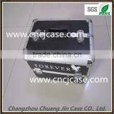 Black Useful Carrying Locking Aluminum Cosmetic Case With Trays thumbnail-1