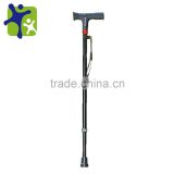 MP3 music electronic cane, 10 stalls height adjustable aluminum telescopic walking stick; matte non-slip grip