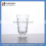 LongRun top grade anhui drinkware carved deep footed red wine glass champagne glass