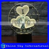 2016 Christmas Gift Home Decoration LED Creative Vision Touch 3D Night Light
