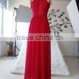 Unique Back Design Fashion Ladies Evening Wear Floor Length Long Dress Chiffon New Style thumbnail-2