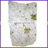 Popular Long Flower Printed Cotton Scarf (FCH-10006)