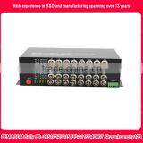 16Ch Video/1Return Data/1 Forward Audio to Fiber SM 20km Optical Video Multiplexer1CH to 64CH Cctv Fiber Video Converter Factory