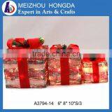 Christmas Light Led 3d Christmas Rattan Linen Present Handmade Gift Box Light thumbnail-1