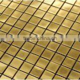 High quality 24 K Real gold glass mosaic HJ01 Front facing gold mosaic tiles