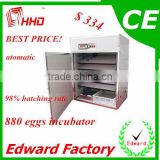 HHD Best Price and 98% hatching Rate Automatic 800 eggs Selling Chicken Brooders of high quality