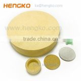 Microns Sintered Porous Brass Bronze 316L Stainless Steel Disk Filter