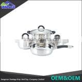New Style Stainless Steel Mirror Surface 7pcs Cookware Sets Non Stick Cookware thumbnail-3