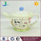 Simple Style Ranch Decal Ceramic Tea Pot For Home thumbnail-1