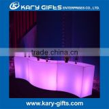 Commercial Illuminated LED Furniture Curve LED Bar Counter