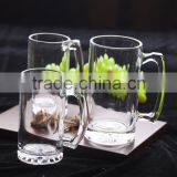 clear glass beer cup with handle glass tea cup from shandong