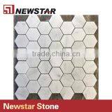Newstar White Marble Hexagon Tile Designs Bianco Bathroom Floor Mosaic thumbnail-1