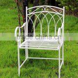 Wrought Iron Arm Chair Outdoor Garden Use Antique Vintage Style thumbnail-1