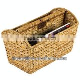 Handle woven banana leaf magazine rack baskets