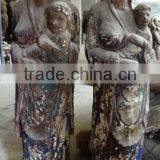 Antique Wooden Carving Religion Virgin Mary Statue thumbnail-2