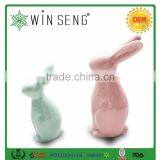 Cute Ceramic Rabbit Art,ceramic Rabbit Statue for Home Decoration thumbnail-3