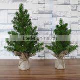 Plastic Mini Pine Tree With Burlap Base for Xmas Decoration thumbnail-1